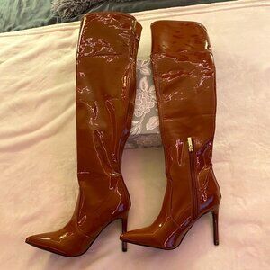 Guess Over-the-knee stiletto boots 8 dark tan